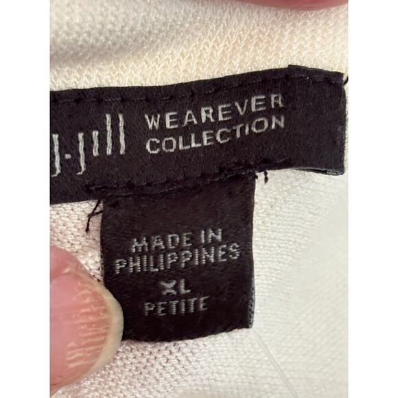 J. Jill Wearever cream button front tunic/cardigan, XLP, NWT, minimalist - Picture 5 of 6